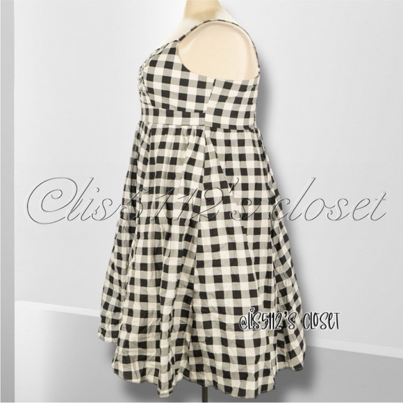 Torrid Retro Chic Black White Gingham Stretch Poplin Midi Skater Swing Dress 3X - Picture 6 of 15